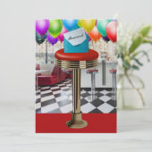 Retro Bar Stool Uitnodiging - SRF (Staand voorkant)