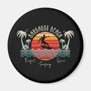 Retro Barbados Beach Magneet