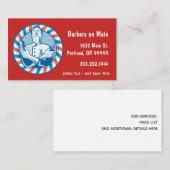 Retro Barber Badge Visitekaartje (Voorkant / Achterkant)