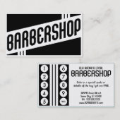retro barbershop loyaliteitsprogramma klantenkaartje (Voorkant / Achterkant)