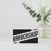 retro barbershop loyaliteitsprogramma klantenkaartje (Staand voorkant)