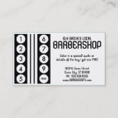 retro barbershop loyaliteitsprogramma klantenkaartje (Achterkant)