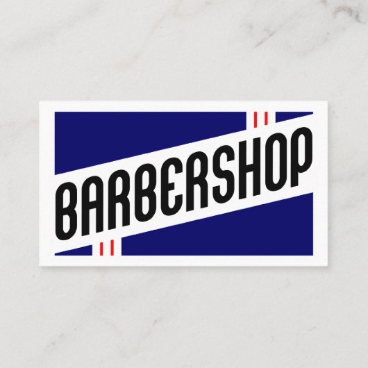 retro barbershop verwijs een vriend aanbevelingskaartje (Achterkant)