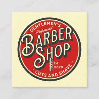 Retro Barbershop Visitekaartje