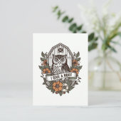 Retro barn owl 'I give a hoot' design Briefkaart (Staand voorkant)