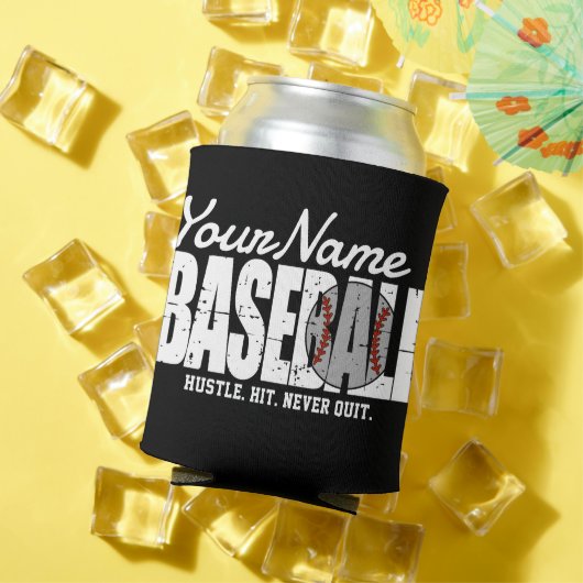 Retro Baseball ADD NAAM Pinstripe Team Speler Blikjeskoeler (Insitu Zomer)