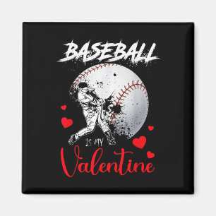 Retro Baseball is mijn Valentijn Baseball Valen Magneet