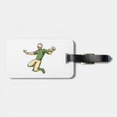 Retro Baseball Speler  Sport Graphic Bagagelabel (Achterkant horizontaal)