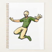 Retro Baseball Speler  Sport Graphic Planner (Voorkant)