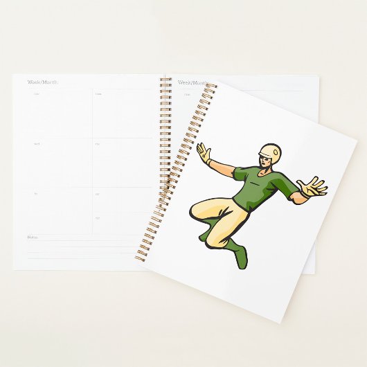 Retro Baseball Speler  Sport Graphic Planner