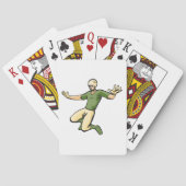 Retro Baseball Speler Sport Graphic Pokerkaarten (Achterkant)