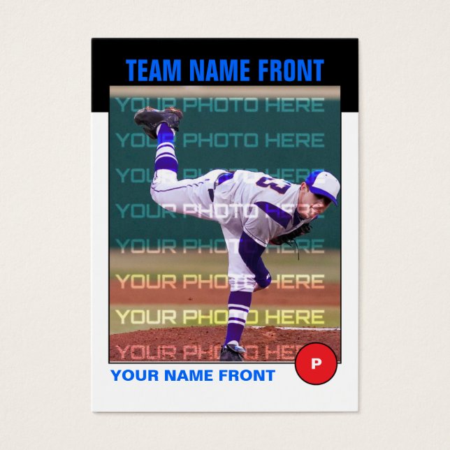 Retro Baseball Trading Kaart (Voorkant)