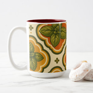 Retro Basilicum Patroon Accent Mok