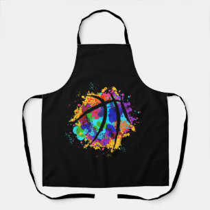 Retro Basketbal Grafisch Ontwerp Cool Basketbal Schort