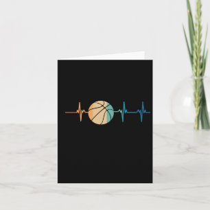 Retro basketbal hartslag kaart