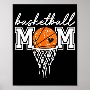 Retro basketbal moeder mama grappige moeder wedstr poster
