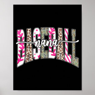 Retro basketbal oma gamedaag cute strepen poster