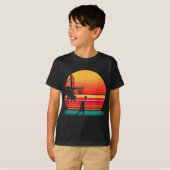 Retro Basketball Sunset  T-shirt (Voorkant volledig)