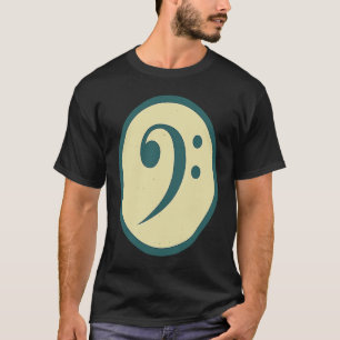 Retro Bass Clef muziek T-shirt