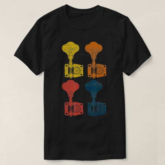 Retro Bass Guitar T-shirt (Design voorkant)