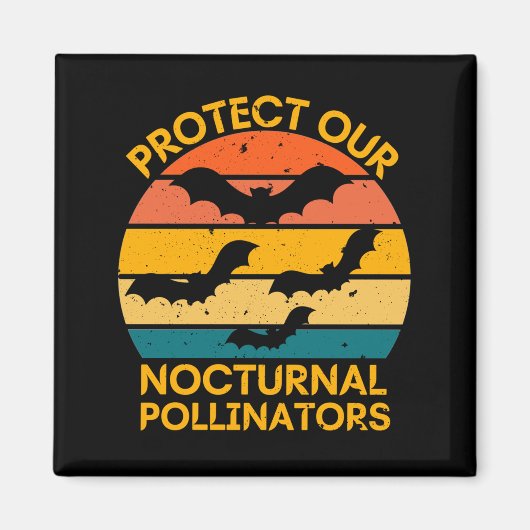 Retro Bat Spooky Magneet (Voorkant)