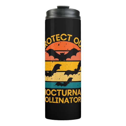 Retro Bat  Spooky Thermosbeker (Voorkant)