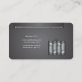 Retro batterijradio visitekaartje (Achterkant)