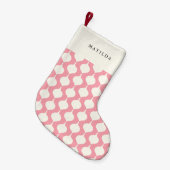  retro bauble gepersonaliseerd geschenk kerst kleine kerstsok (Voorkant (Hangend))