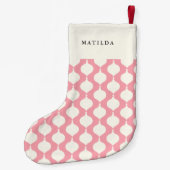 retro bauble gepersonaliseerd geschenk kerst kleine kerstsok (Achterkant)