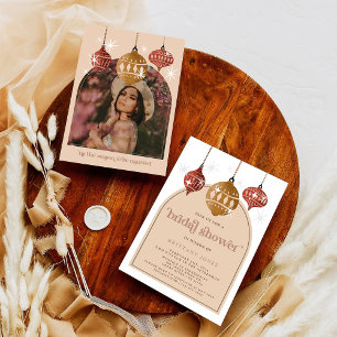 Retro Bauble Ornament Kerst Vrijgezellenfeest Kaart