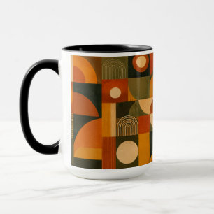Retro Bauhaus Geometrische Ochtend Koffiemok Aesth Mok
