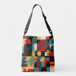 Retro Bauhaus Geometrische Schoudertas Crossbody Tas