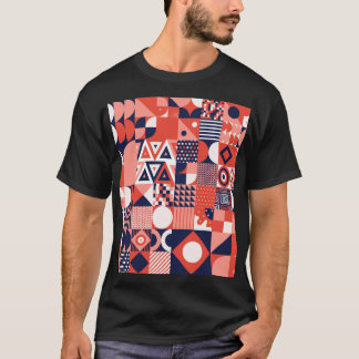 Retro Bauhaus ontwerp, kleurrijke geometrische. T-shirt
