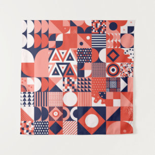 retro bauhaus ontwerp naadloos wandkleed