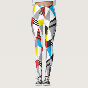 Retro Bauhaus Stijl: Naadloos Abstract Leggings