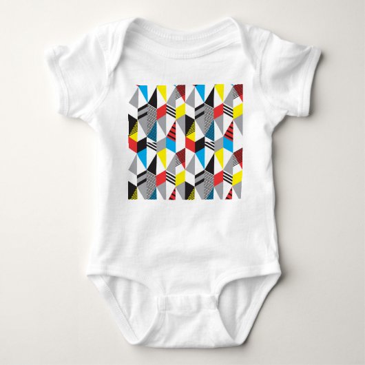 Retro Bauhaus Stijl: Naadloos Abstract Romper (Voorkant)