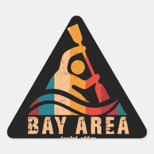 Retro Bay Area Kajakken Driehoek Sticker