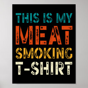 Retro Bbq Roker Vintage Vs Vlag Dit Is Mijn Vlees Poster