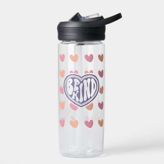 Retro Be Kind Heart Patroon Waterfles (Links)