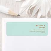 Retro Beach | Aqua Return Address Label (Insitu)