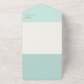 Retro Beach | Aqua Seal and Send All In One Uitnodiging (Buitenkant)