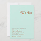 Retro Beach | Aqua we Weddenschap Kaart (Voorkant)