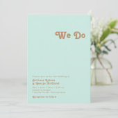 Retro Beach | Aqua we Weddenschap Kaart (Staand voorkant)