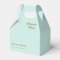 Retro Beach | Aqua Wedding Favor Box