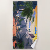 Retro Beach bestemmingen Strandlaken (Voorkant)