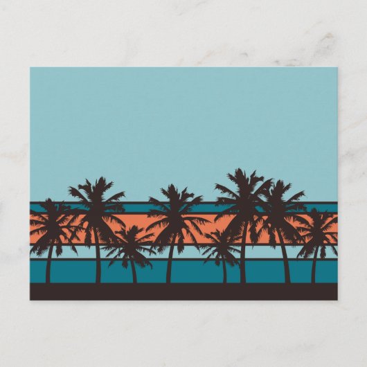 Retro Beach Briefkaart (Voorkant)