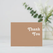 Retro Beach | Carte de remerciement de mariage mar (Debout devant)