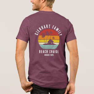 Retro Beach Cruise Familie Reünie Matching Custom Tri-Blend Shirt