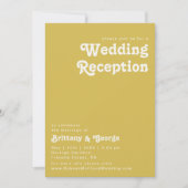 Retro Beach | Faire-part de réception de mariage d (Devant)