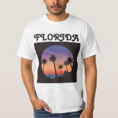 RETRO BEACH FLORIDA PALM BOMEN T-shirts (Voorkant)
